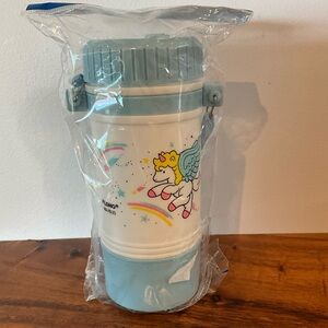 A Very Rare FLOMO New 90’s Vintage Plastic Water Bottle Unicorn Themed